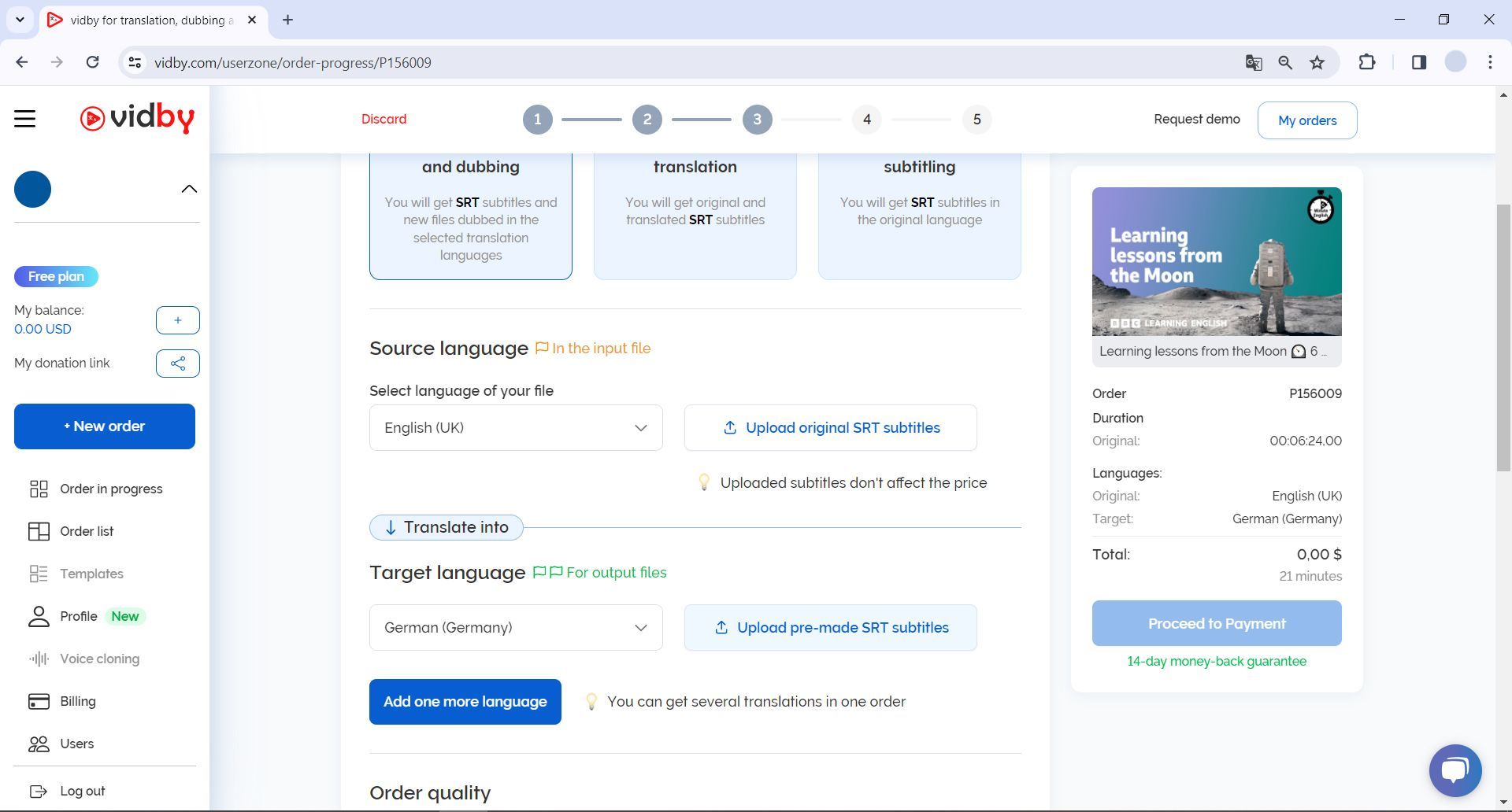 screenshot of Video Translator Online